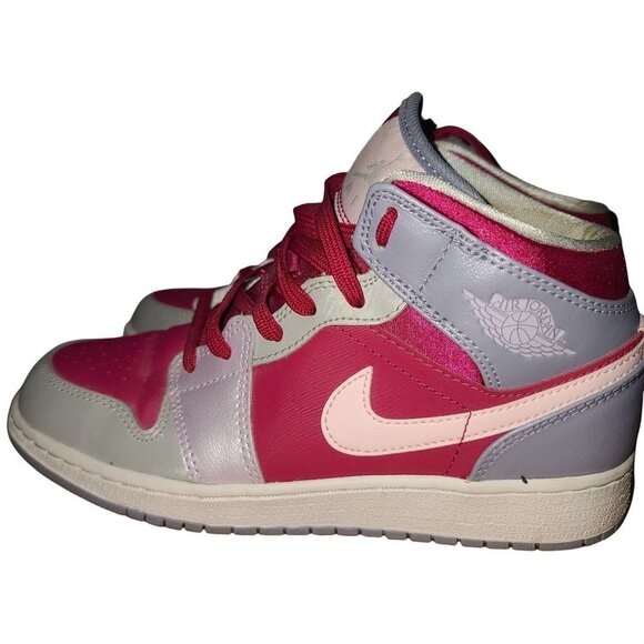 Youth Air Jordan 1 Mid GG 4Y 'Hyper Fuchsia' 555112 609 - Picture 5 of 7